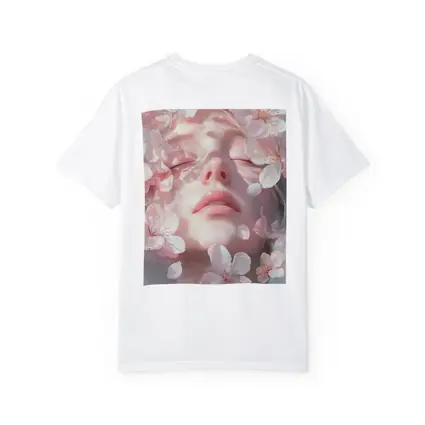 Woman Face Surrounded By Cherry Blossoms