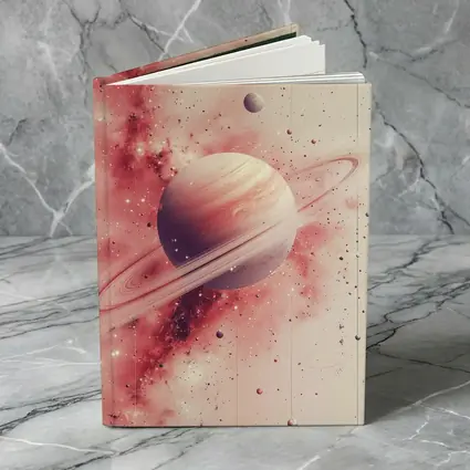 Saturn Rings Pink Galaxy Space Art