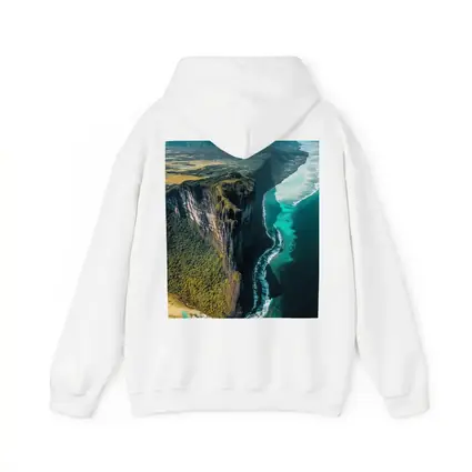Aerial Cliff Coast Meeting Turquoise Ocean