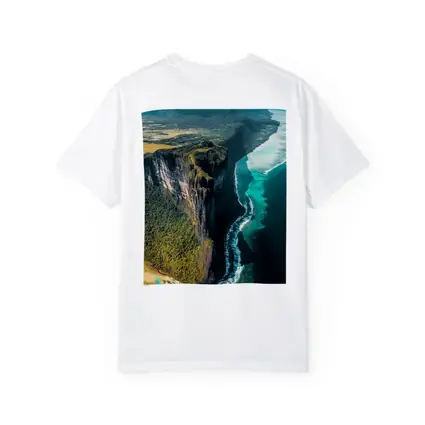 Aerial Cliff Coast Meeting Turquoise Ocean