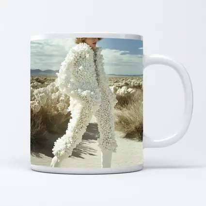 White Sculptural Fashion Desert Landscape Editorial