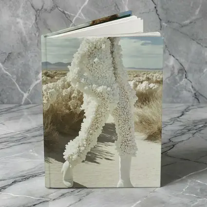 White Sculptural Fashion Desert Landscape Editorial