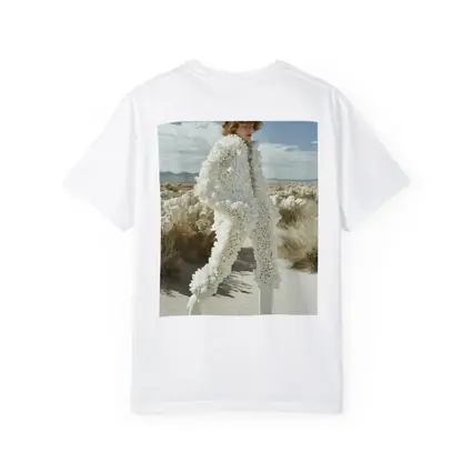 White Sculptural Fashion Desert Landscape Editorial