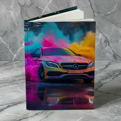 Mercedes C Class Colorful Smoke Industrial Garage