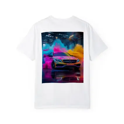 Mercedes C Class Colorful Smoke Industrial Garage