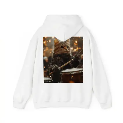 Tabby Cat Drummer Leather Jacket Sparks