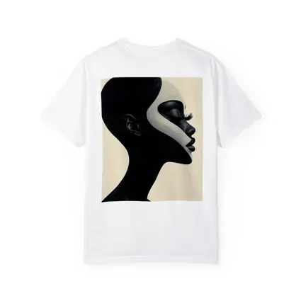 Black White Profile Portrait Abstract Art