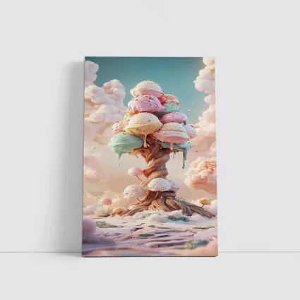 Ice Cream Tree Fantasy Pastel Sky