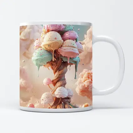 Ice Cream Tree Fantasy Pastel Sky