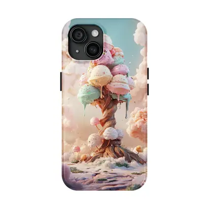 Ice Cream Tree Fantasy Pastel Sky
