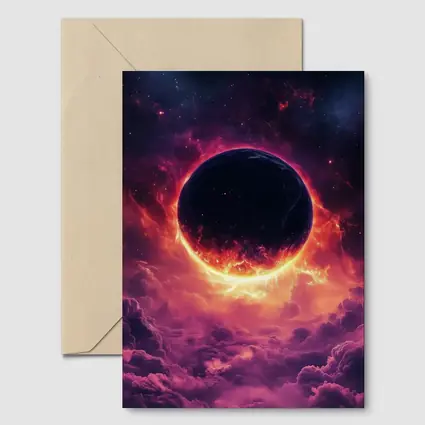 Dark Planet Eclipse Purple Cosmic Space