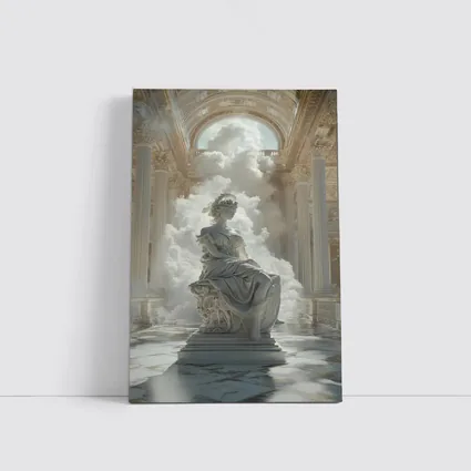 Classical Marble Goddess Statue Baroque Hall