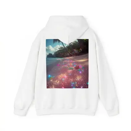 Glitter Beach Tropical Palm Trees Colorful Sand