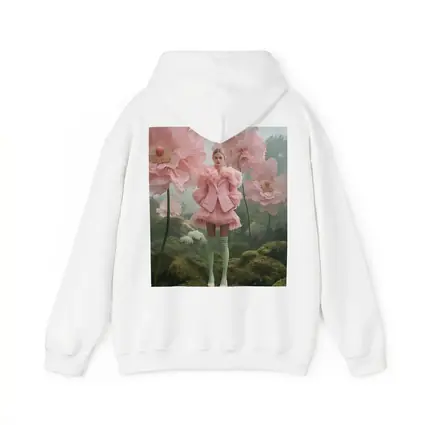 Pink Fashion Woman Giant Floral Fantasy