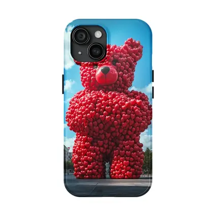 Giant Red Heart Teddy Bear Urban Square