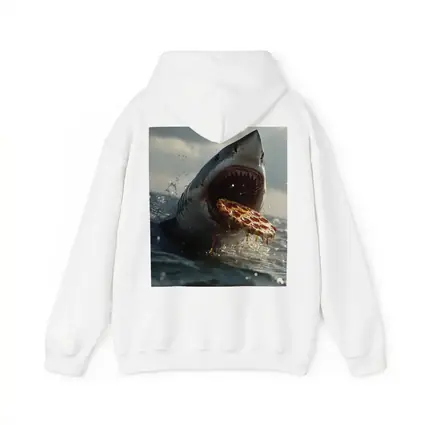 Great White Shark Eating Pizza Ocean Splash