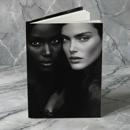 Two Women Black and White Fashion Portrait