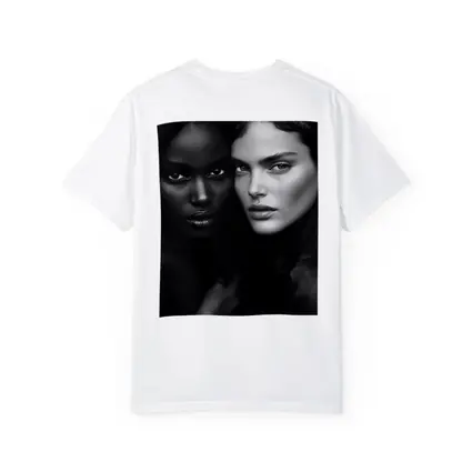 Two Women Black and White Fashion Portrait
