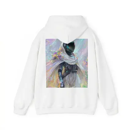Armored Figure White Veil Floral Fantasy