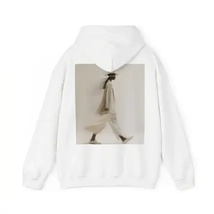 Woman Walking Motion Blur Minimalist Beige