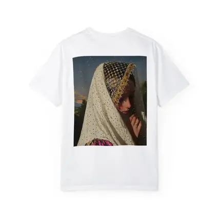 Jeweled Veil Woman Starry Night Sky