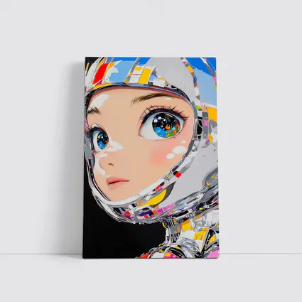 Anime Girl Space Helmet Pop Art