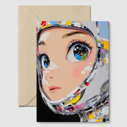 Anime Girl Space Helmet Pop Art
