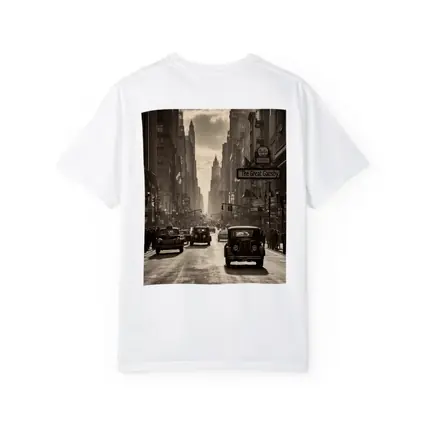 Great Gatsby Vintage City Street Sepia Scene