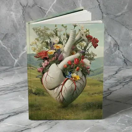 Anatomical Heart Blooming Flowers Green Valley