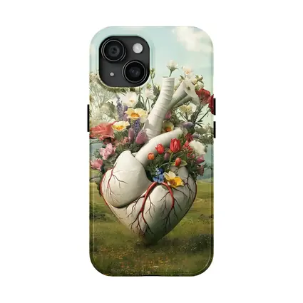Anatomical Heart Blooming Flowers Green Valley