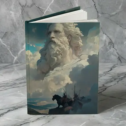 Zeus God Giant Face Clouds Warriors Fantasy