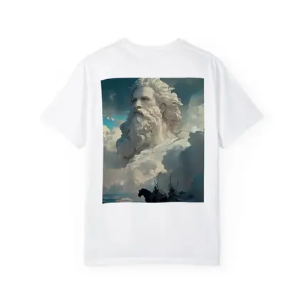 Zeus God Giant Face Clouds Warriors Fantasy