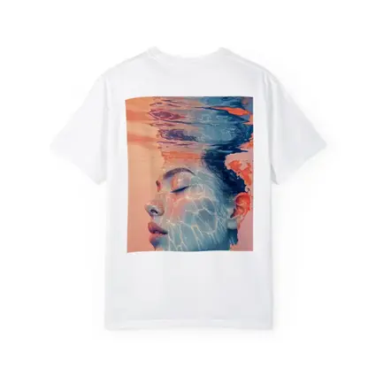 Woman Face Underwater Coral Abstract Art