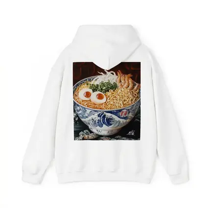 Shrimp Ramen Bowl Japanese Wave Painting