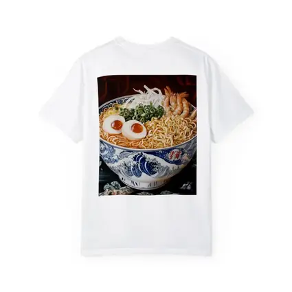 Shrimp Ramen Bowl Japanese Wave Painting