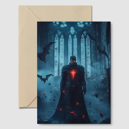 Dark Vampire Knight Gothic Cathedral Bats