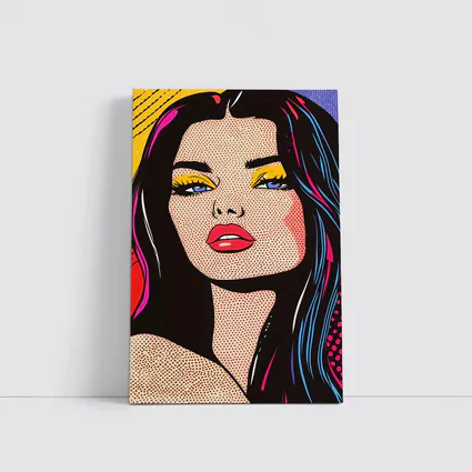 Pop Art Woman Bold Colorful Comic Style