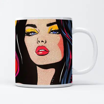 Pop Art Woman Bold Colorful Comic Style