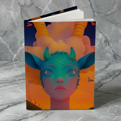 Fantasy Creature Girl Sunset Sky Art