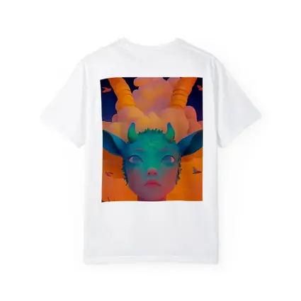Fantasy Creature Girl Sunset Sky Art