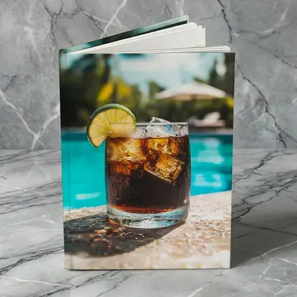 Dark Rum Cola Drink Poolside Tropical Setting