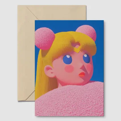 Sailor Moon Pink Anime Girl Blue Sky