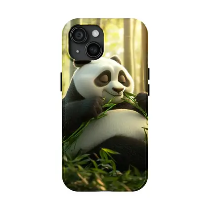 Chubby Panda Eating Bamboo Forest