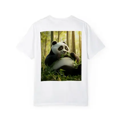 Chubby Panda Eating Bamboo Forest