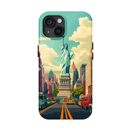 Statue of Liberty New York City Retro Art
