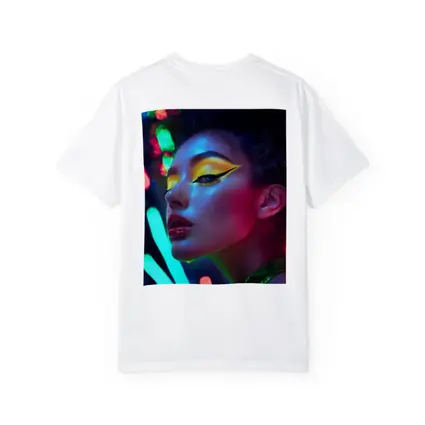 Neon Makeup Woman Bold Colorful Night Portrait