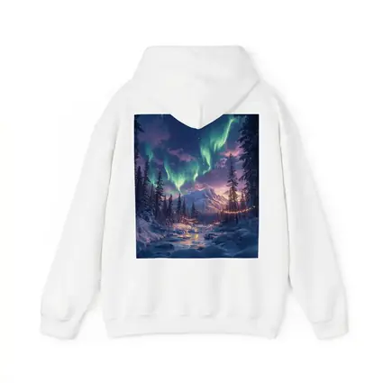 Northern Lights Winter Forest Mountain Night