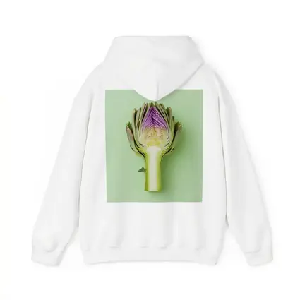 Artichoke Cross Section on Mint Green Background