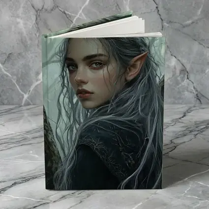 Elf Girl Silver Hair Misty Dark Forest