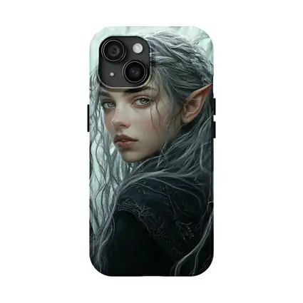 Elf Girl Silver Hair Misty Dark Forest
